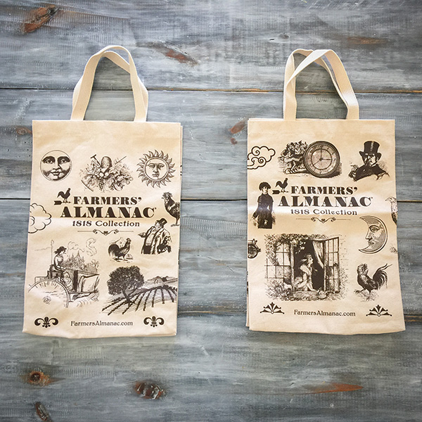 1818 Collection Vintage Tote Farmers Almanac Preserve The Future As You Use Bag For Your Weekly Groceries Work Or To Take Beach Natural With Brown Imprint Measures 12 W X 17 H 7 D