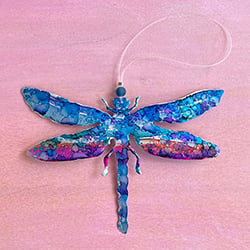 Upcycled Can Ornament-Dragonfly