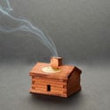 Balsam Log Cabin Incense Burner